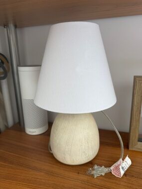 Target White Shade Lamp with Cream Ceramic Base